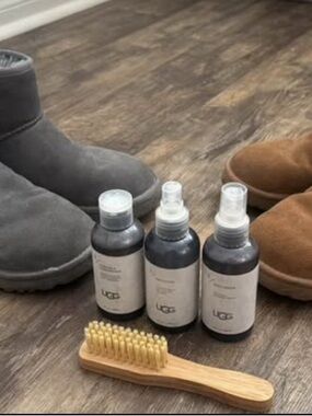UGG Boot Care Set with Brush - Gray & Brown